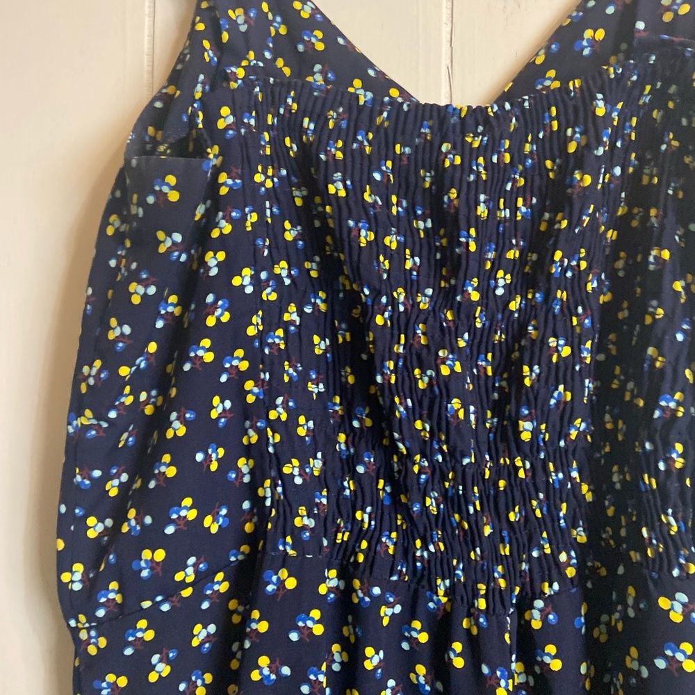 Navy blue summer print romper small euro 42 us medium - Picture 7 of 10